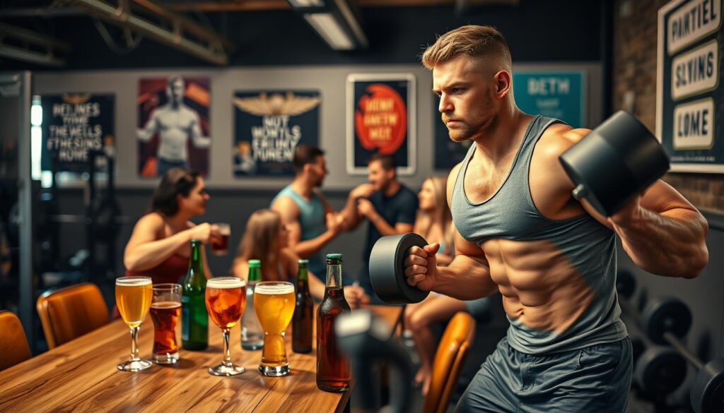 træningsrutiner og alkoholforbrug